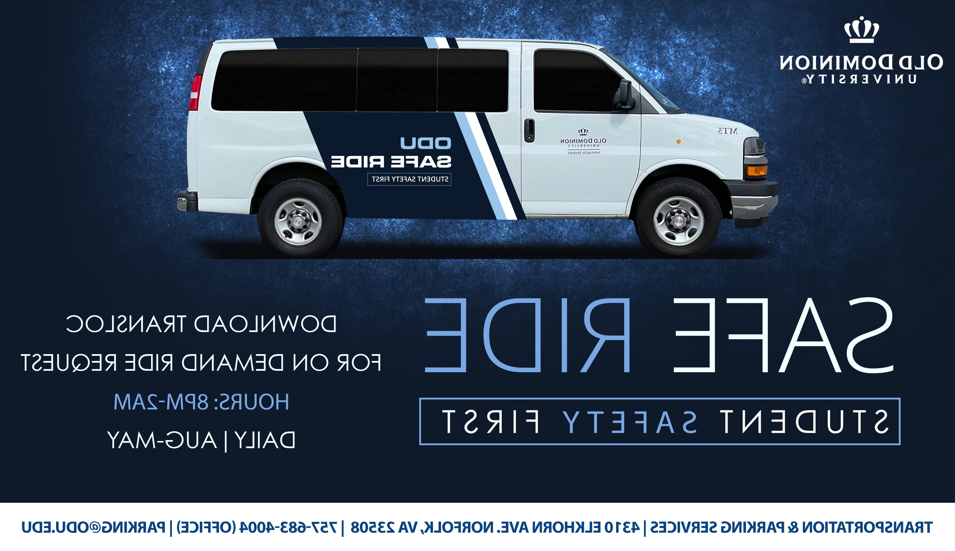 ODU SAFE RIDE van flyer